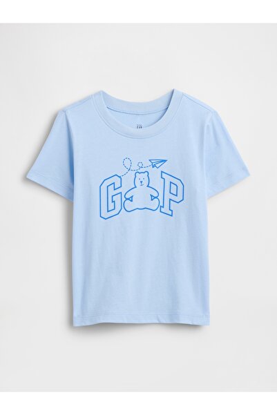 GAP Erkek Bebek Açık Mavi Grafik Baskılı T-Shirt