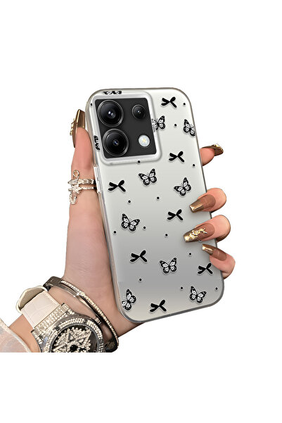ucuc Redmi Note 13 Pro 5G Uyumlu Sert Akrilik Arka Silikon Kenar Lens Koruma ...