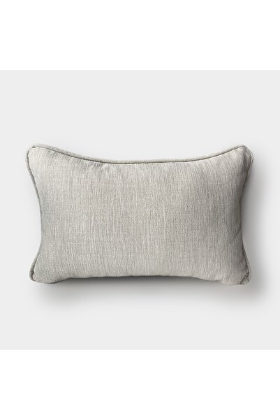 Lidoma Home سوليد" كتان ذو ملمس بارز غطاء وسادة - 30x50 - بيج