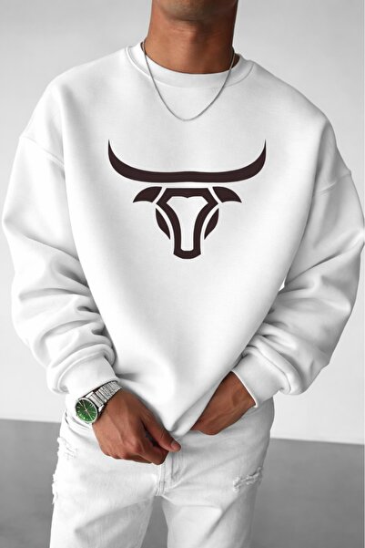 Flaubert falubert-erkek Hanorac Premium 3 İplik B cu imprimeu O supradimensio...