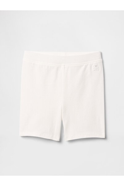 GAP Kız Bebek Beyaz Brannan Bear İşlemeli Biker Şort