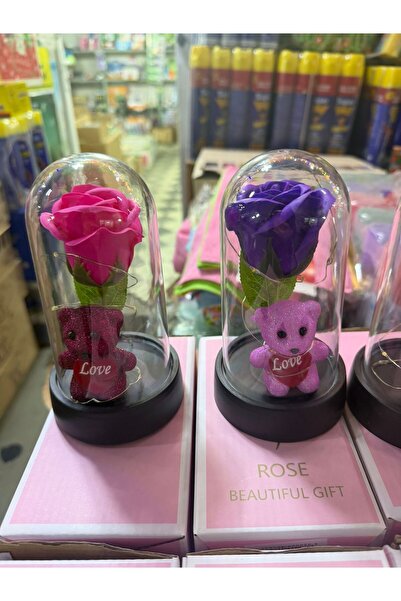 FARA artificial flowers with teddy bears and light