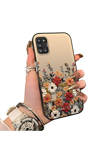 ucuc Samsung Galaxy A31 Uyumlu Sert Akrilik Arka Silikon Kenar Lens Koruma Kı...