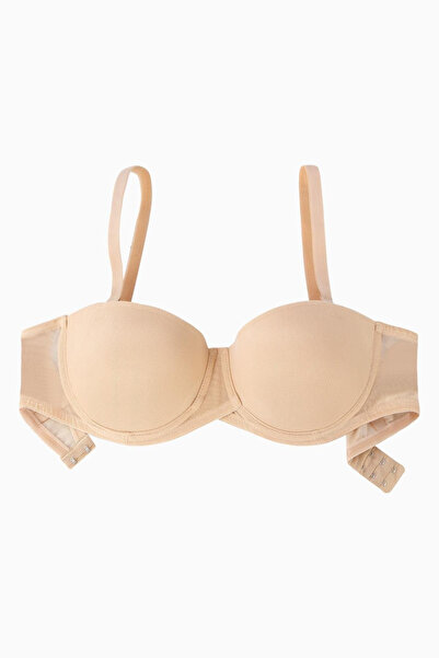 Weweus Rosali Mesh Fabric Strapless Bra - Soft Push Up, Semi-Padded - Premium...