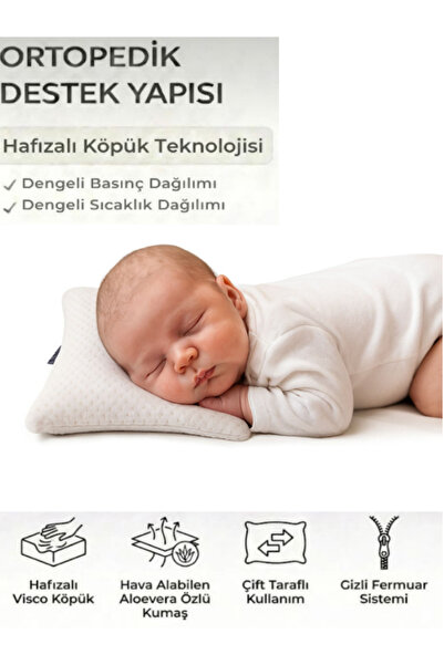 Morvella Somni Ortopedik Bebekler İçin Nefes Alabilen Yastık Visco Yastık 40x...