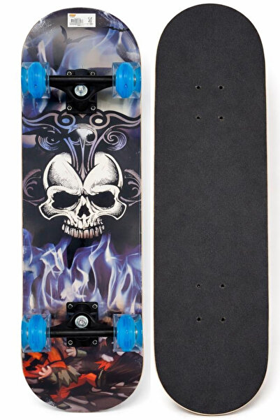 Sportaj 80 cm Profesyonel LED Kaykay Işıklı Silikon Teker 7 Katman Zımparalı