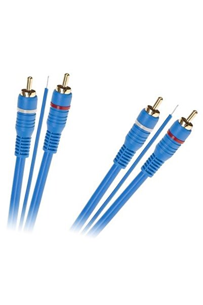 OEM Cablu KPO2669-5, 2XRCA TATA - 2XRCA TATA + Remote, 5 m (Albastru)