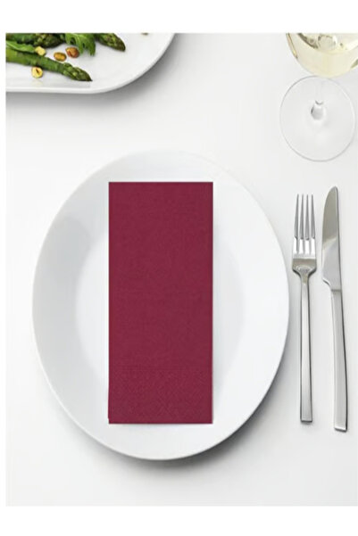 ONLY Bordo Waiter's Folded Napkin 40 X 40 cm 1 Pack of 100