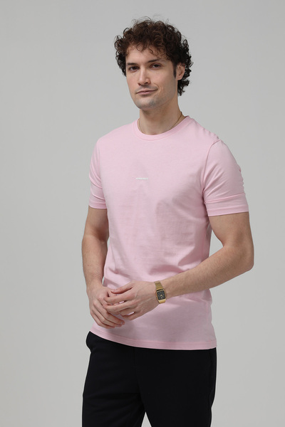 JB John Borners Men's Crew Neck John Borners Printed 100% Cotton Pack T-Shirts Pink - 26Y 2020-1