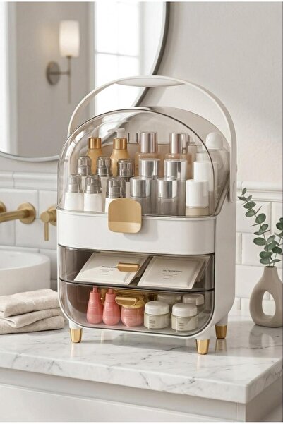 Bayev Vena prozirni, nelomljivi organizator za šminku i nakit sa preklopnim p...