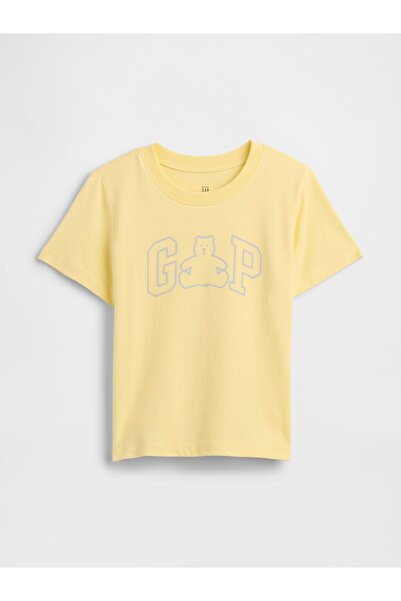 GAP Erkek Bebek Sarı Grafik Baskılı T-Shirt