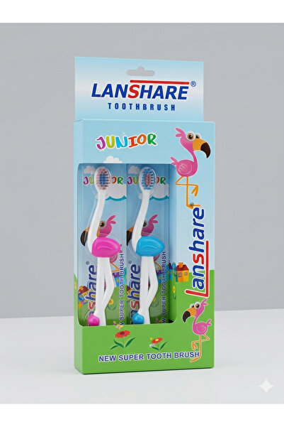 WDA مجموعة فرشاة أسنان لانشير جونيور للأطفال - شعيرات ناعمة بتصميم كرتوني 12 ...