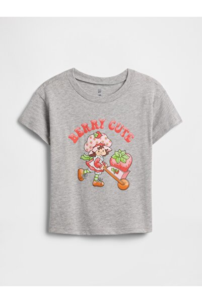 GAP Kız Bebek Gri Grafik Baskılı T-Shirt