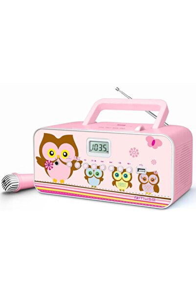 Muse Micro Sistem Audio Portabil M-29 KP, CD-Player, LCD Display, USB (Roz)