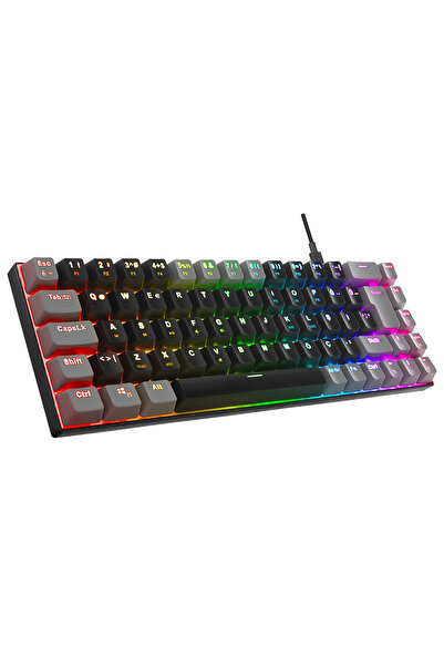 ACER eMachines EAK68 RGB Mekanik Red Switch Mini Oyuncu Klavyesi - Siyah Gri ...