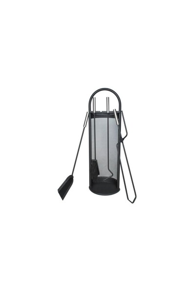 Kaminer Σετ αξεσουάρ τζακιού, ατσάλι, πένσα, γάντζο, βούρτσα, φτυάρι, βάση απ...