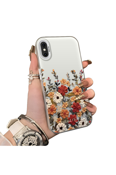 ucuc iPhone XS Max Uyumlu Sert Akrilik Arka Silikon Kenar Lens Koruma Kılıf G...