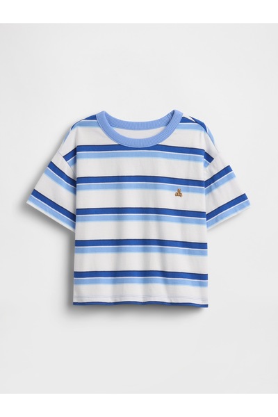 GAP Erkek Bebek Mavi Boxy T-Shirt