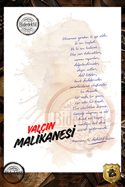 Yalçın Malikanesi | Gerçekçi - Belgeli Dedektif Oyunu & Psikolojik Soruşturma Dosyası & Gizem Çözme