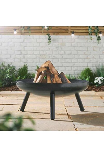 zola Semineu exterior gradina, vatra foc 60 cm, otel, picioare detasabile, 58...