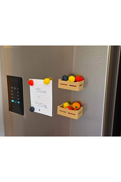MEGY HOME 2'Lİ KARIŞIK MEYVELİ KASA BUZDOLABI MAGNETİ