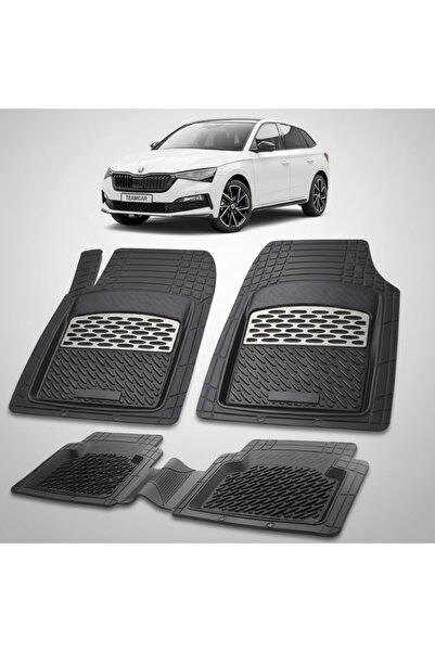 TEAMCAR Стелки за под за Skoda Scala I съвместими с хечбек 2019-2023 | Сребърни