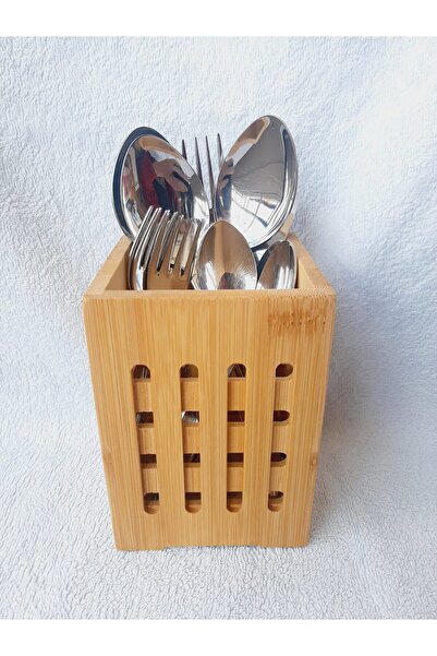 bir sürü eşya pak market بامبو حامل أدوات المائدة المزخرف القائم على الطاولة ...