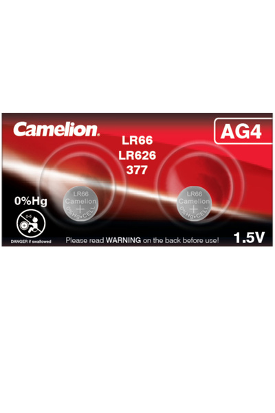 CAMELİON Set 2 baterii alcaline cu buton AG4 LR626 1.5V 50mAh