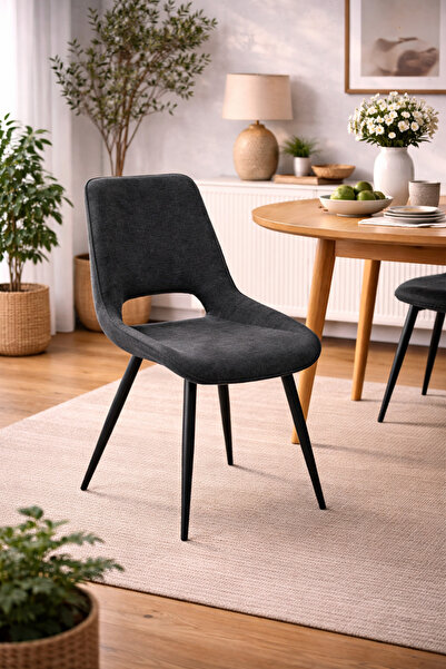 N.zone كرسي سفرة مودرن بتصميم أنيق ومريح قماش عالي الجودة وأرجل معدنية ثابتة ...