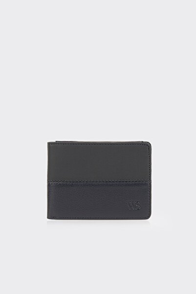 White Stone Genuine Leather Premium Navy Blue Men's Wallet