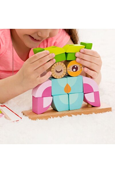 Generic Blocuri de construcție din lemn cu animale variabile - Bufnițăds