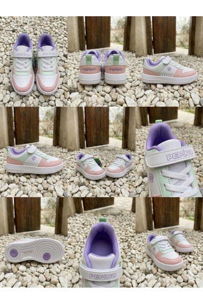 pepino White Powder Water Green Orthopedic Girls' Sports Shoes