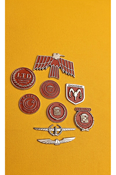 lina oto aksesuar 9 Metal Nuts with Emblem Tape