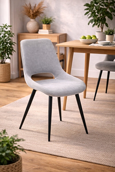 N.zone كرسي سفرة مودرن بتصميم أنيق ومريح قماش عالي الجودة وأرجل معدنية ثابتة ...