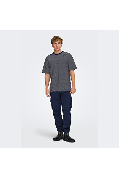 Only & Sons Ανδρικό T-Shirt Onsfred Lıfe Navy Blue 22036384
