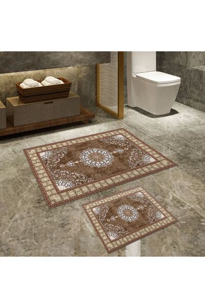 UnicUtil Σετ covorase baie 2 piese, Classic Style, UnicUtil, Bej