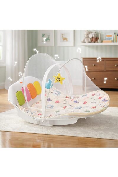 BAYBEE 4 in 1 Baby Play Gym & Rocker with Music, Lights & Mosquito Net for 0–...