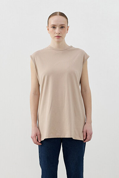 Merwishop Tricou Merwish Zero Sleeve basic cu bumbac piese 1810 Mink