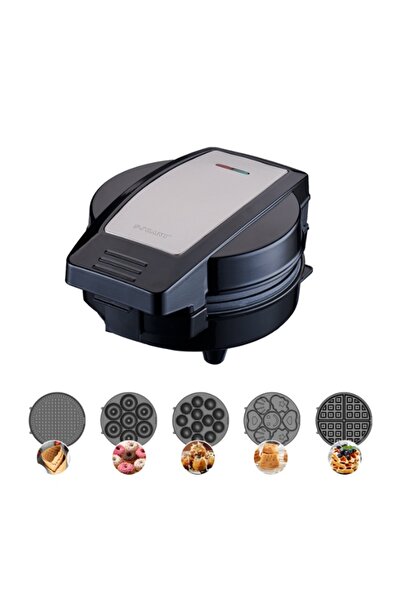 SOKANY 5-In-1 Non-Stick Snacks Maker with Waffle Plate/Cartoon Cake Plate/Dou...