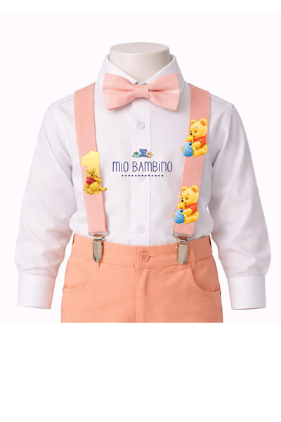 MİO BAMBİNO Winnie the Pooh Concept Suspender Bow Tie 1 Year Old Special Day ...