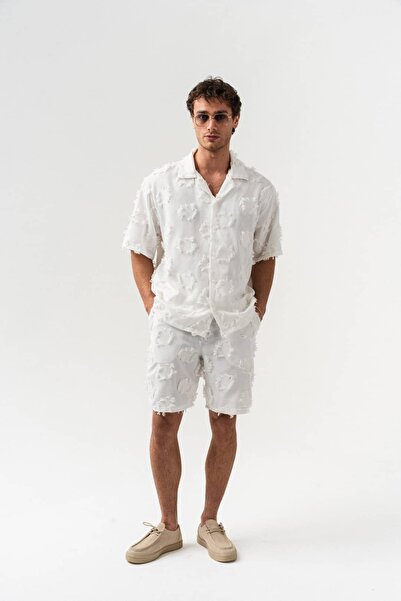 go gang own Σετ πουκάμισο και σορτς από ύφασμα Rawcut Με φούντες Λινό με κοντ...