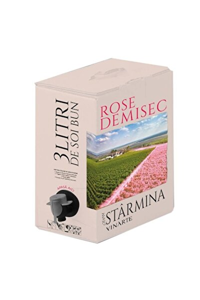 Vinarte Vin, Roze Demisec Crama , Bag in Box 3 L