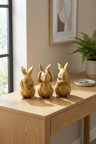 bakan hediyelik HOPREN 3’lü Set Tavşan Temalı Görmedim Duymadım Bilmiyorum De...