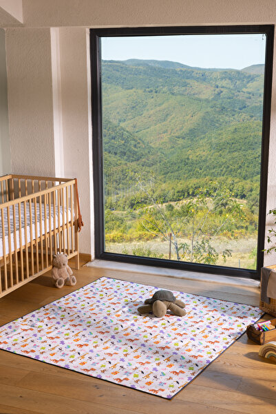 Glarus %100 Su & Sıvı Geçirmez Yıkanabilir Çok Amaçlı Hayvan Desenli Bebek Ba...