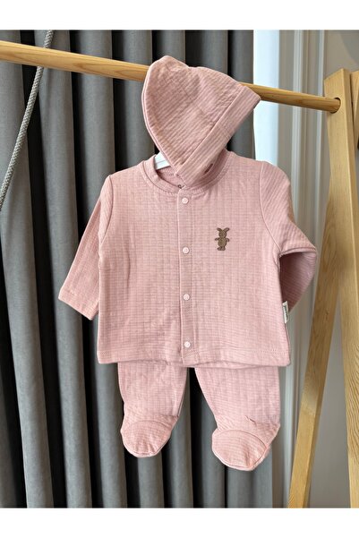 Baby Aden طقم بيبي أدين المكون من قطن قطع من الموسلين مع قبعة سفلية وعلوية لل...