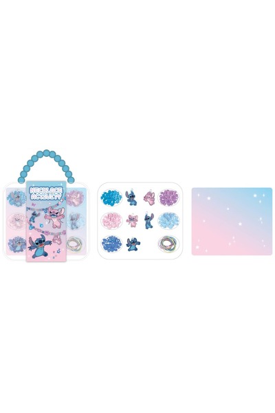 Disney Lilo & Stitch Lisanslı Dörtlü Kendin Yap Boncuklu Bileklik Yapım Seti