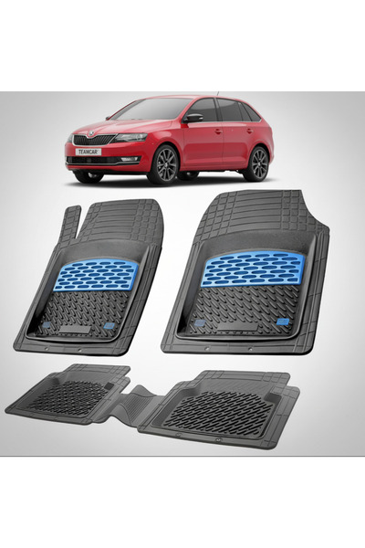 TEAMCAR Πατάκια δαπέδου Skoda Rapid I Συμβατά με Spaceback Facelift 2017-2019...