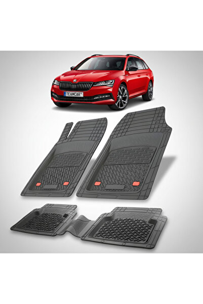 TEAMCAR Πατάκια δαπέδου συμβατά με Skoda Superb III Combi Facelift 2019-2024 ...