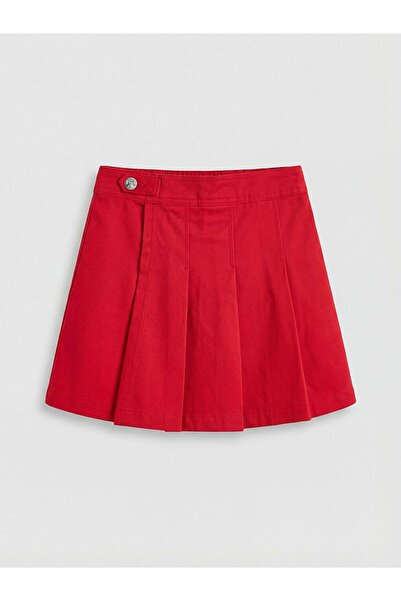 LC Waikiki LCW Kids Pileli Kız Çocuk Gabardin Şort Etek