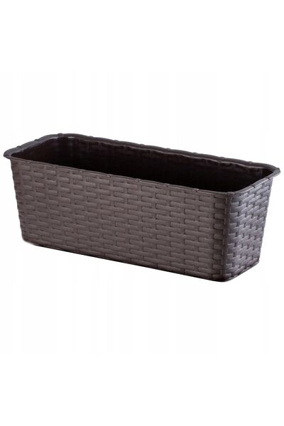 KADAX Cutie de balcon 40 cm Ghiveci de flori Ghiveci de flori Balcon Maro